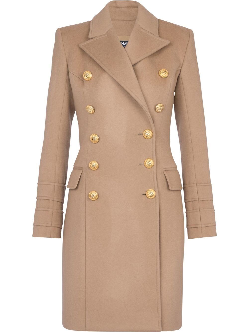 Ten Button Wool And Cashmere Coat