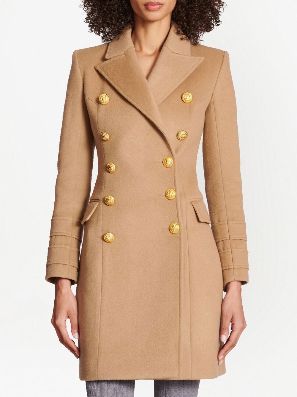 Ten Button Wool And Cashmere Coat