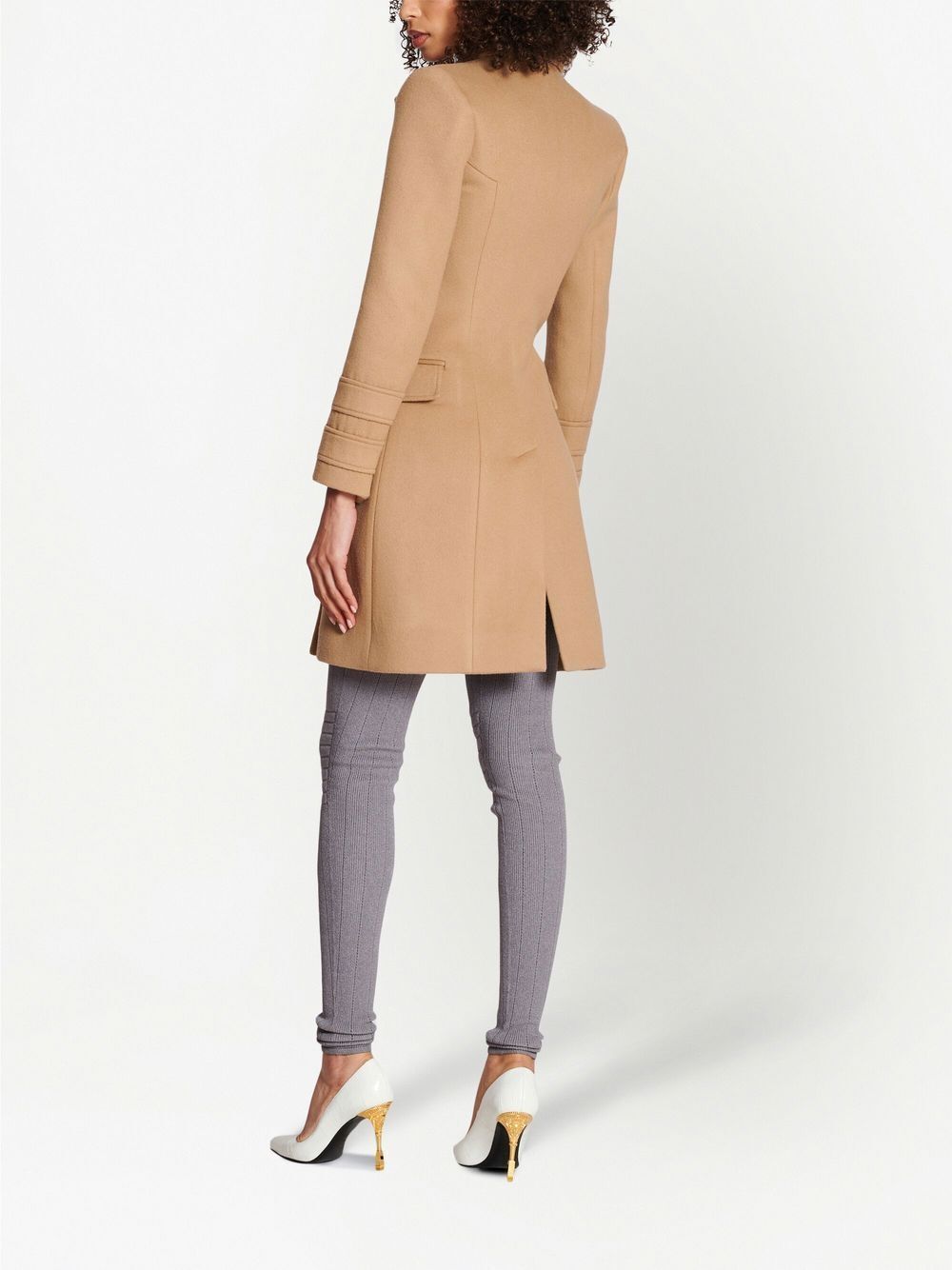 Ten Button Wool And Cashmere Coat