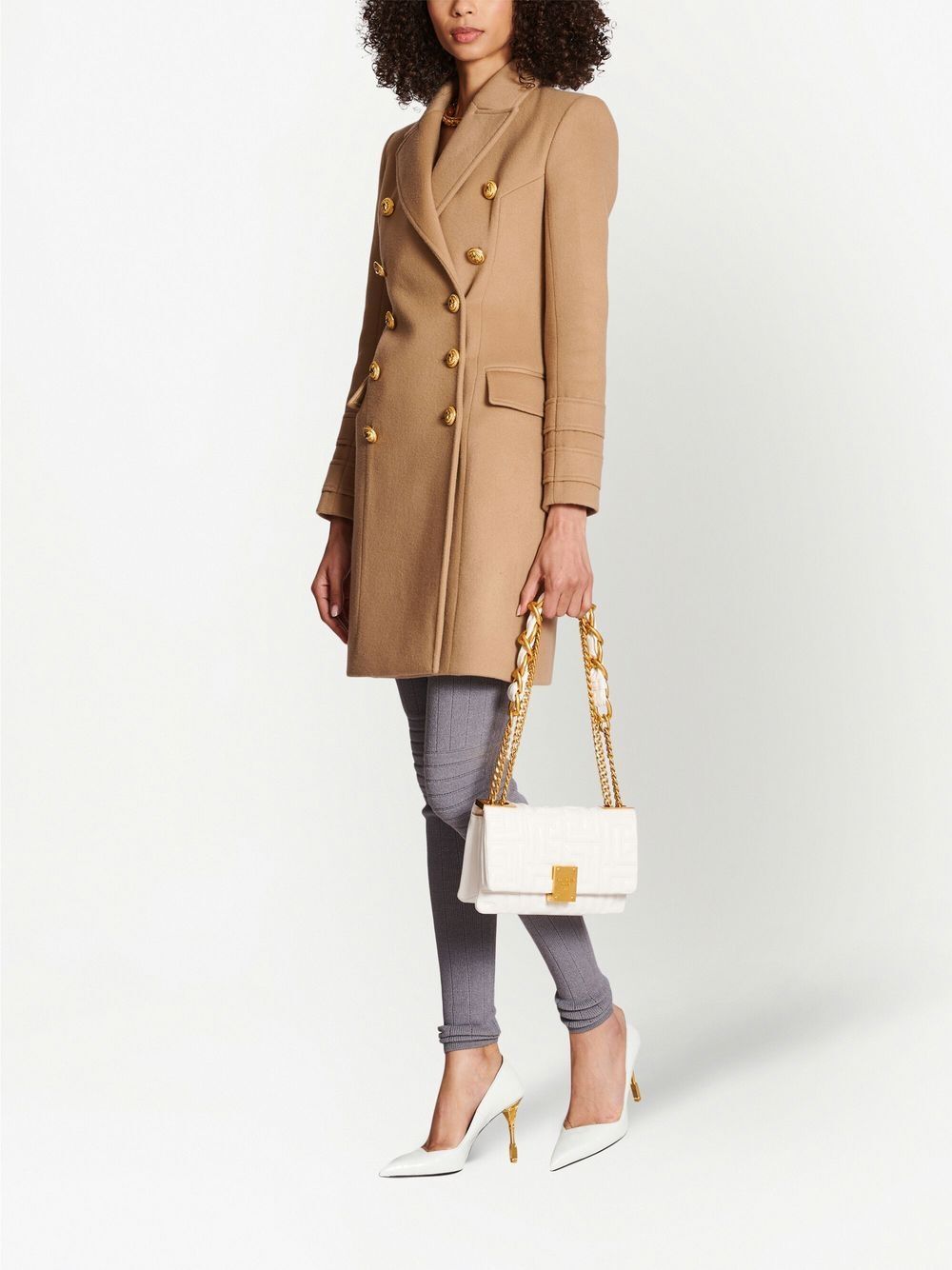 Ten Button Wool And Cashmere Coat