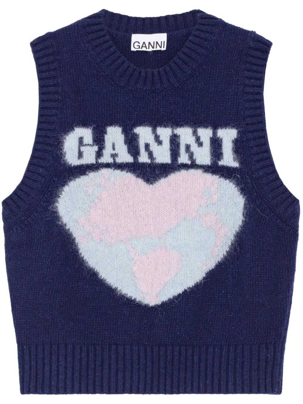 Graphic Soft Wool Mix Vest