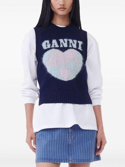 Graphic Soft Wool Mix Vest