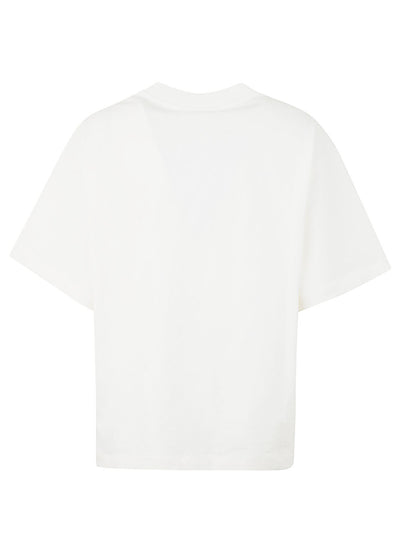 Crew Neck Short Sleeve Boxy T-shirt With Printed Logo