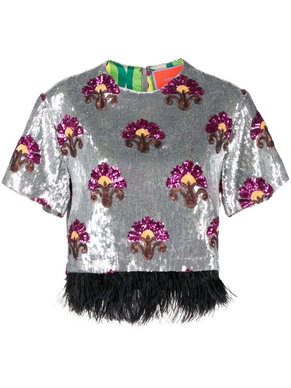 La Scala Tee With Feathers