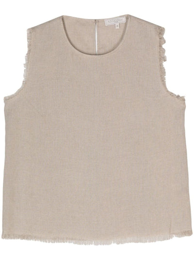 Adrien Sleeveless Top With Fringes