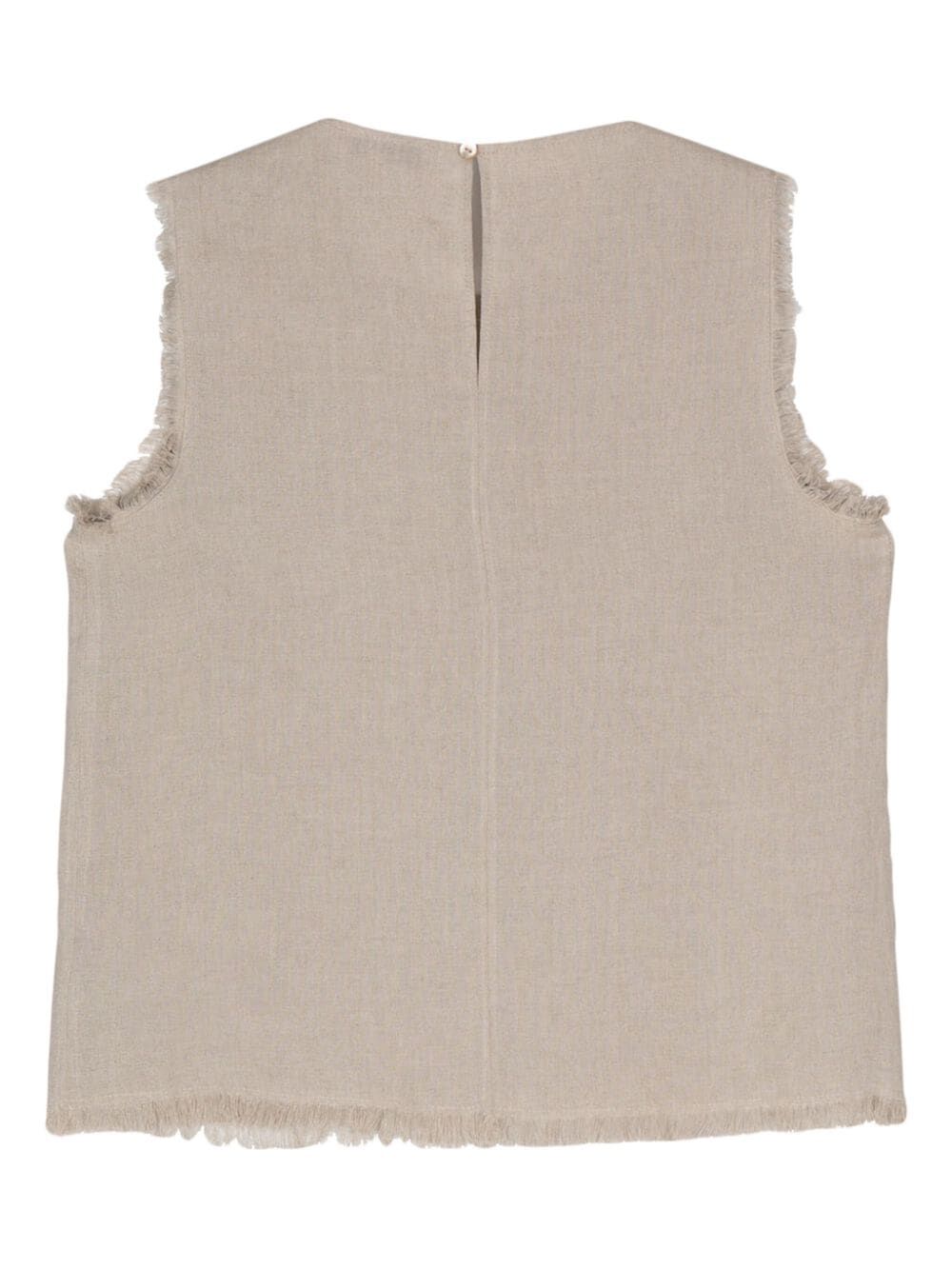Adrien Sleeveless Top With Fringes