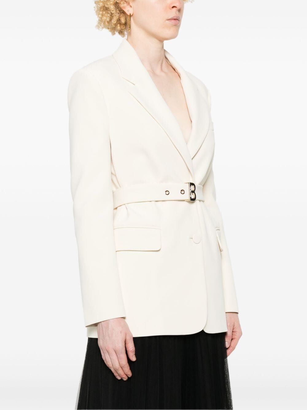 Crepe Stretch Belt Jacket