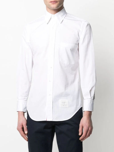 Classic Long Sleeves Shirt With Cf Gg Placket In Solid Poplin