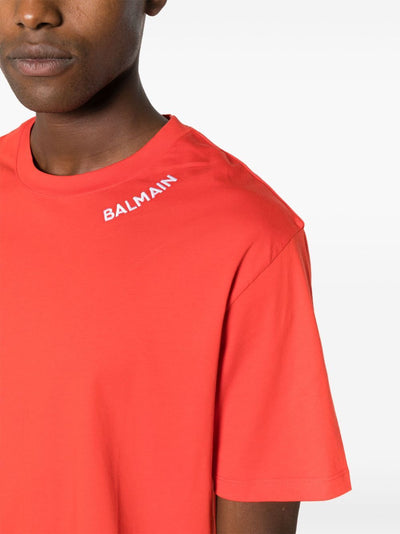 Balmain Stitch Collar T-shirt Straight Fit