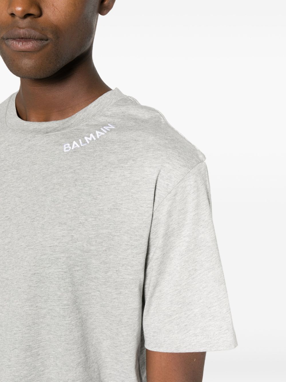 Balmain Stitch Collar T-shirt Straight Fit