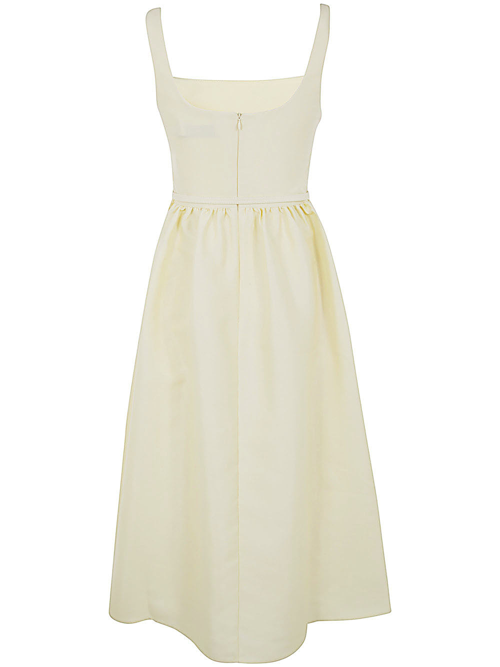 Yellow Taffeta Midi Dress