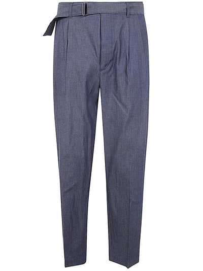 Belted Chambray Trouser
