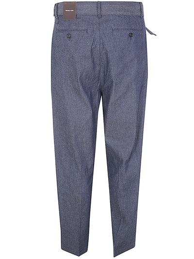 Belted Chambray Trouser