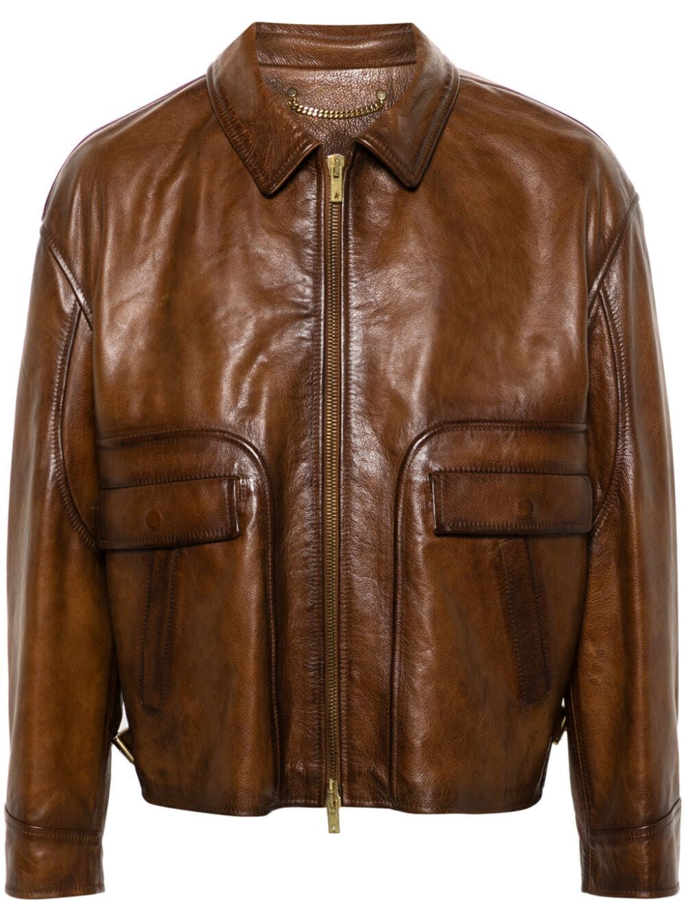 Journey M`s Zipped Jacket Waxed Leather