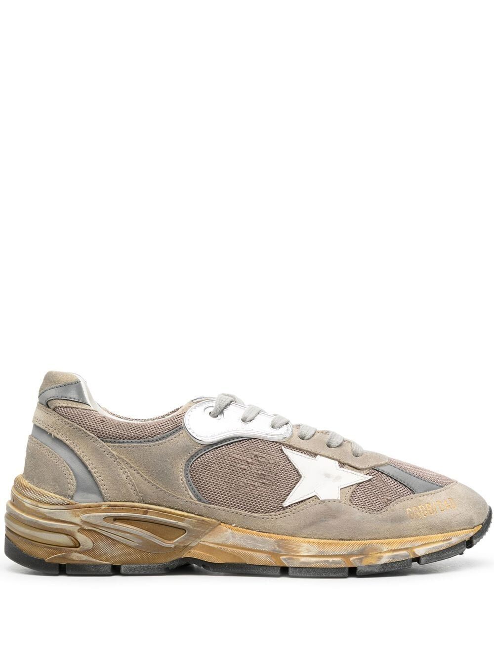 Running Dad Net And Suede Upper Leather Star