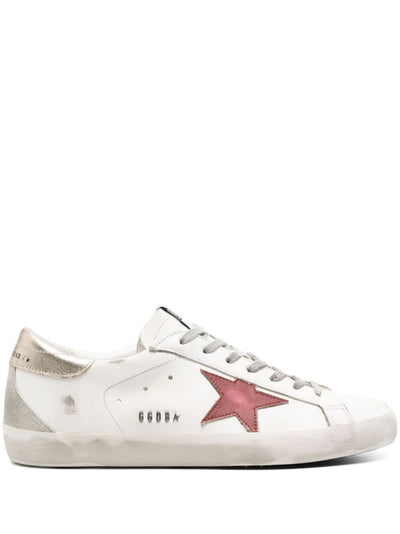 Super Star Leather Upper And Star Laminated Heel Suede Spur With Metal Lettering