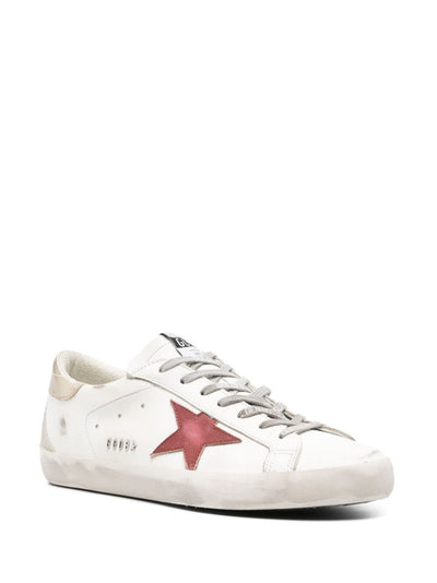 Super Star Leather Upper And Star Laminated Heel Suede Spur With Metal Lettering