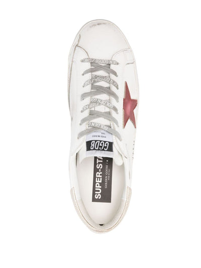 Super Star Leather Upper And Star Laminated Heel Suede Spur With Metal Lettering