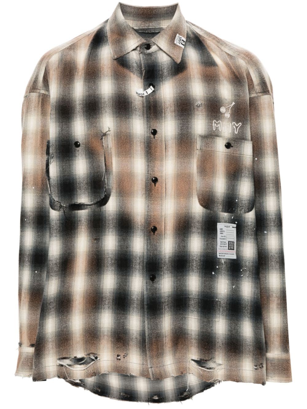 Vintage Like Check Long Sleeves Shirt