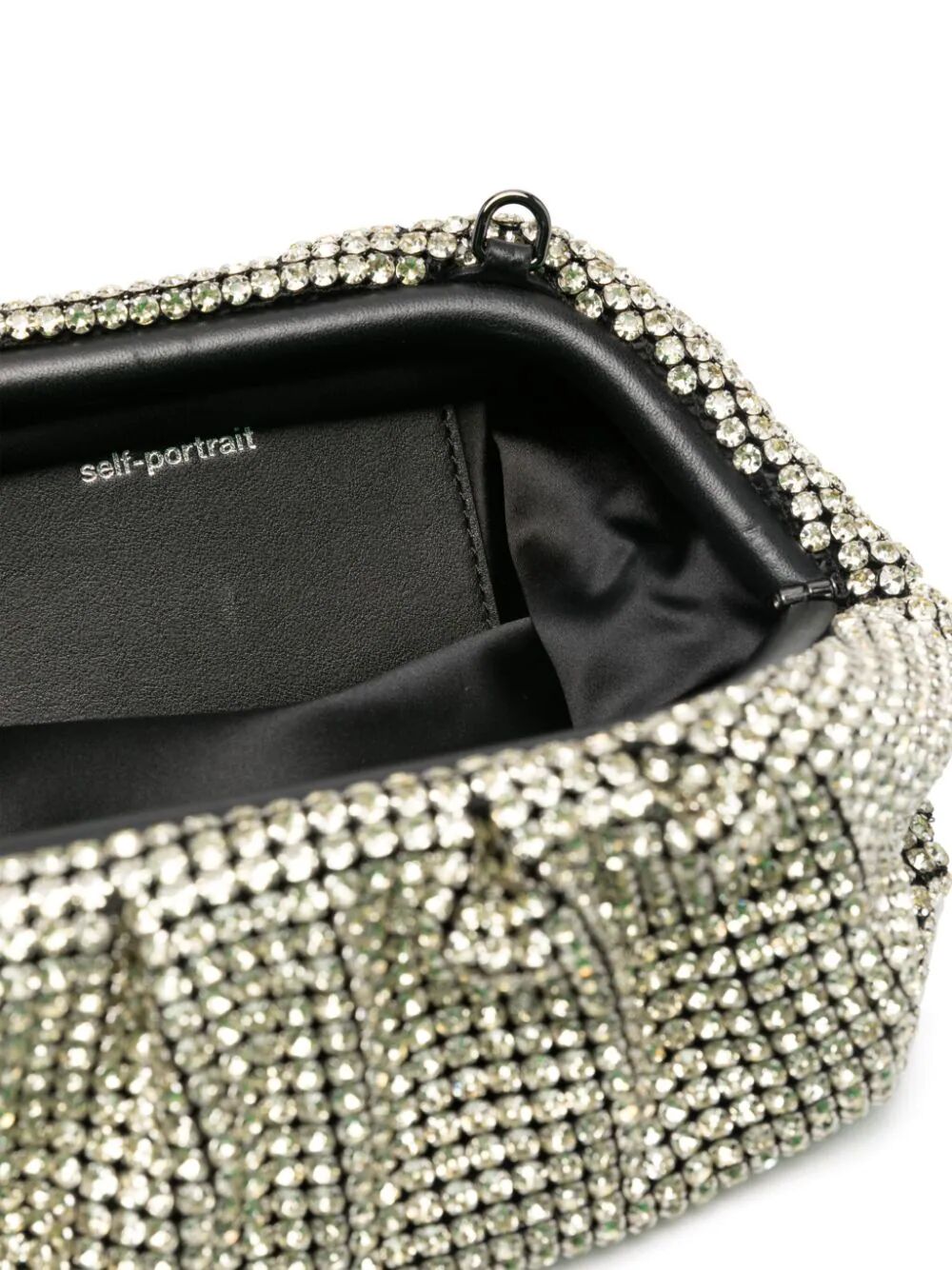 Silver Diamante Pouch