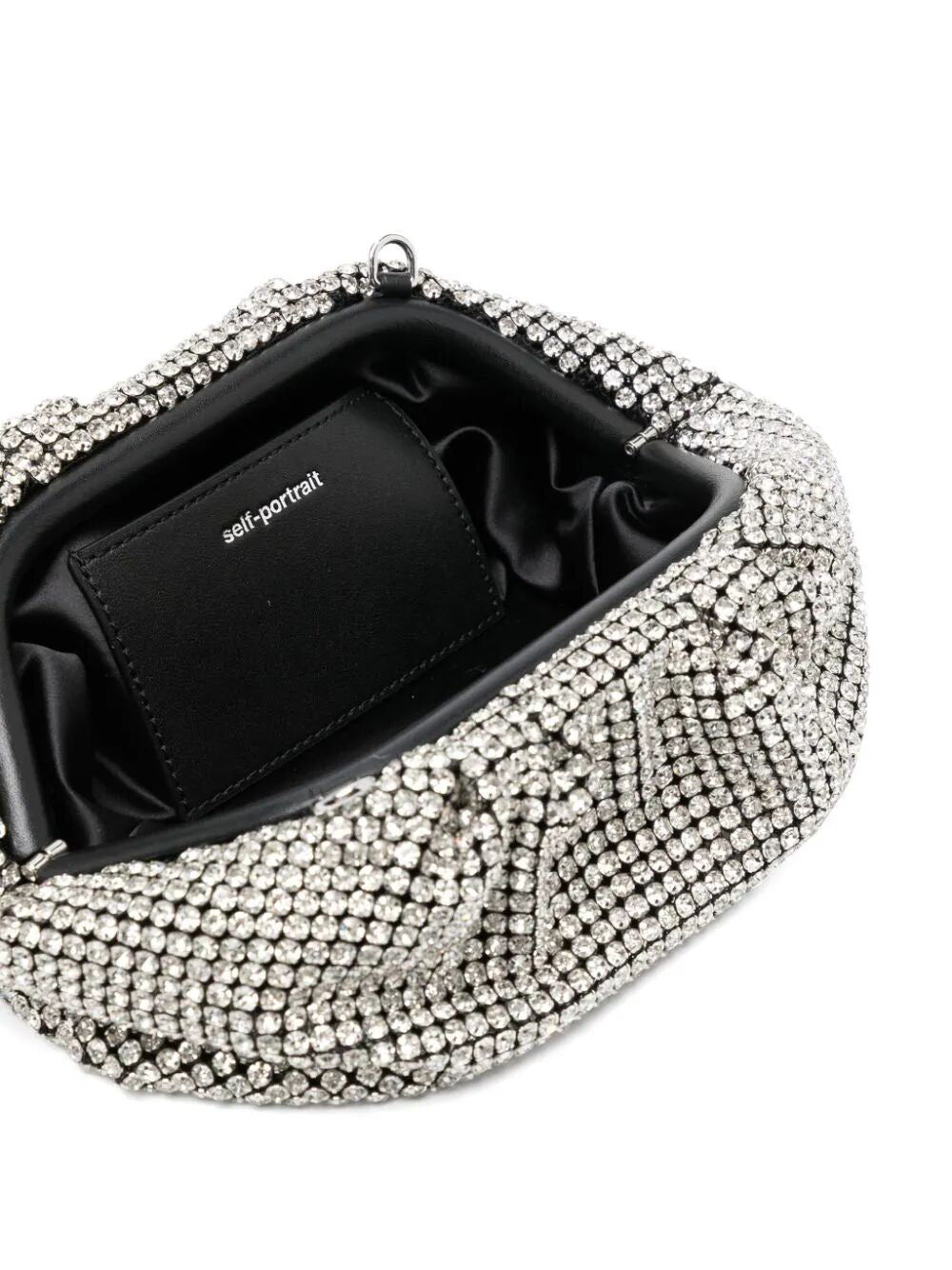 Silver Diamante Pouch