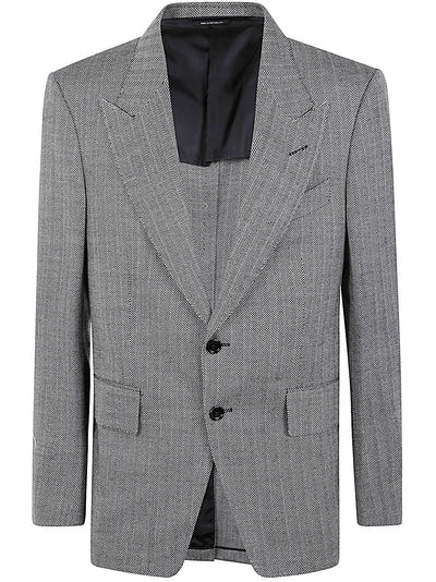 Wool Silk Linen Herringbone Shelton Jacket