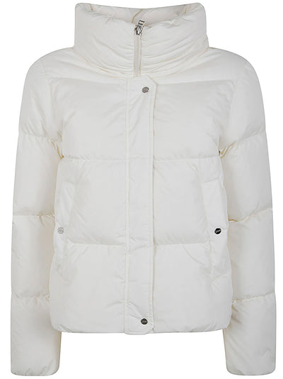 Nylon Chamoix Short Down Jacket