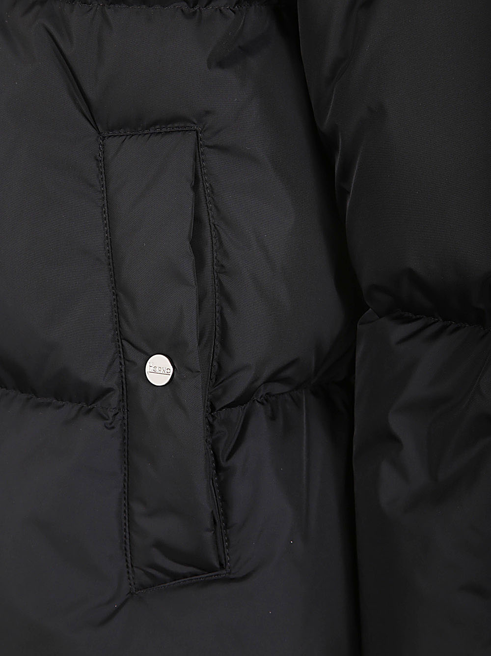 Nylon Chamoix Short Down Jacket