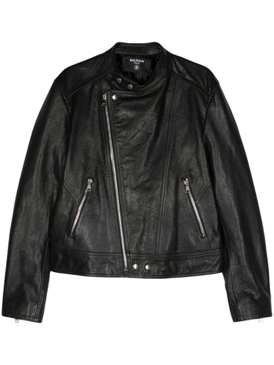 Zipped Calfskin Biker Jacket