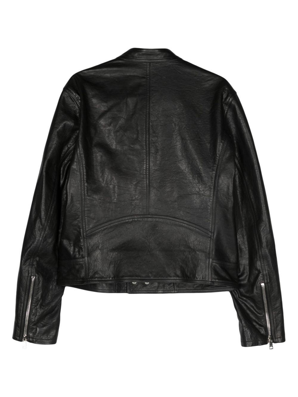 Zipped Calfskin Biker Jacket