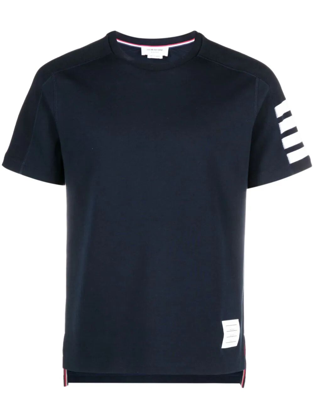 Short Sleeve Tee With 4 Bar Stripe In Milano Cotton