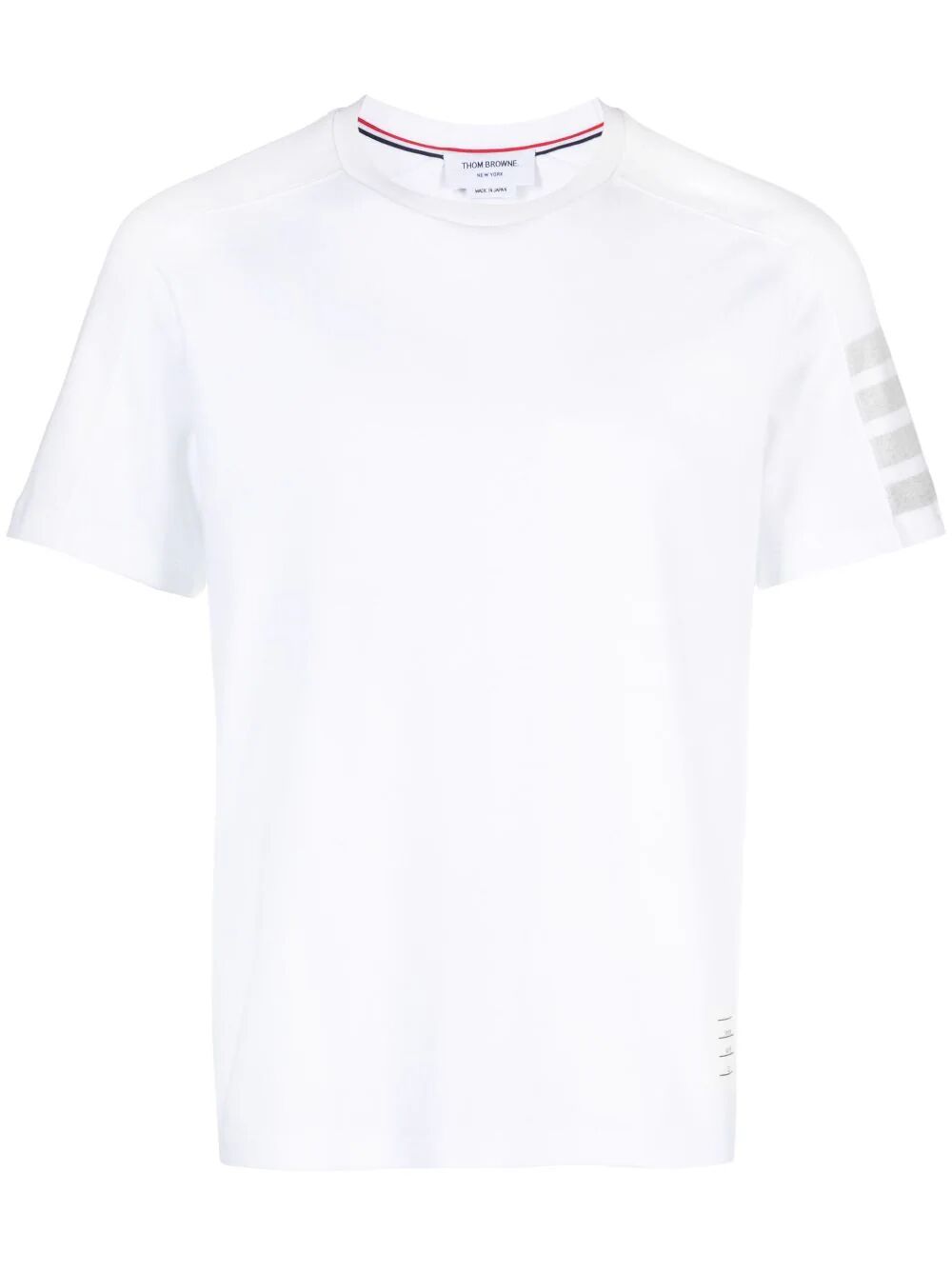 Short Sleeve Tee With 4 Bar Stripe In Milano Cotton