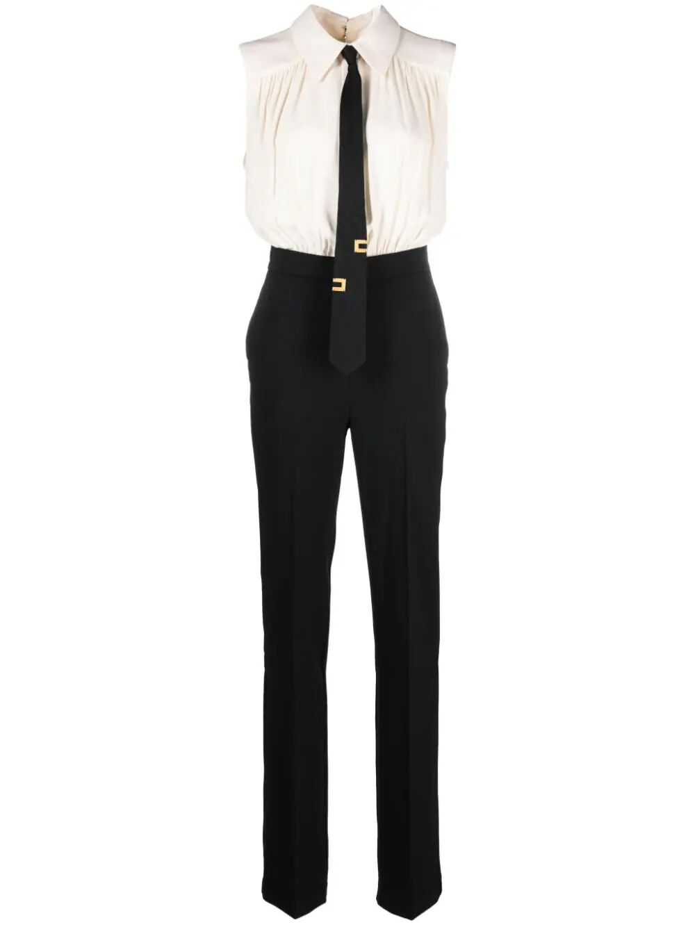 Sleeveless Jumpsuit With Tie