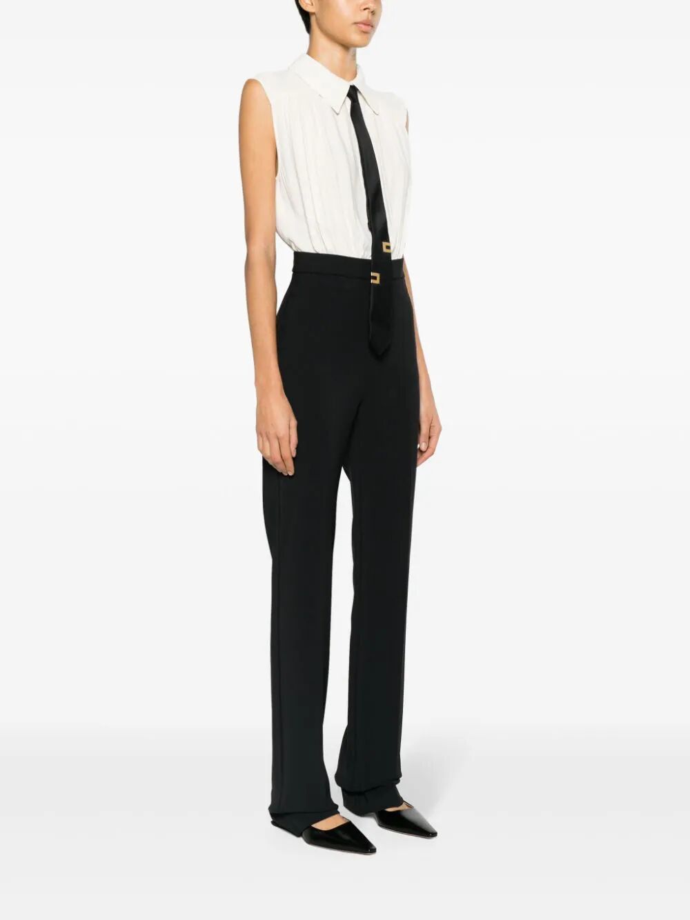 Sleeveless Jumpsuit With Tie