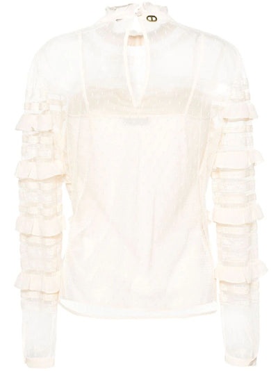 Long Sleeves Laced Shirt