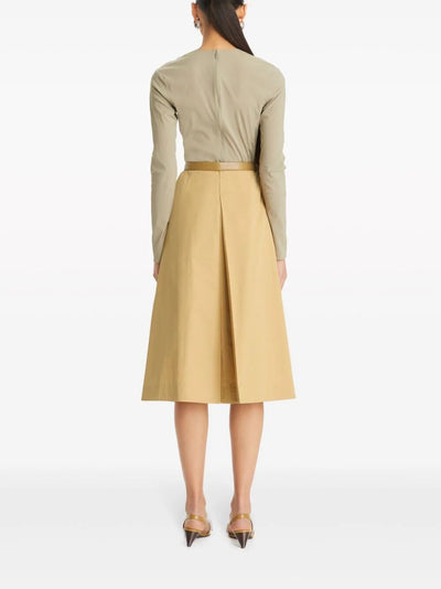 Pleated Poplin Skirt