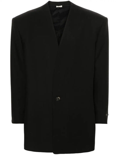 Lapelless Suit Jacket