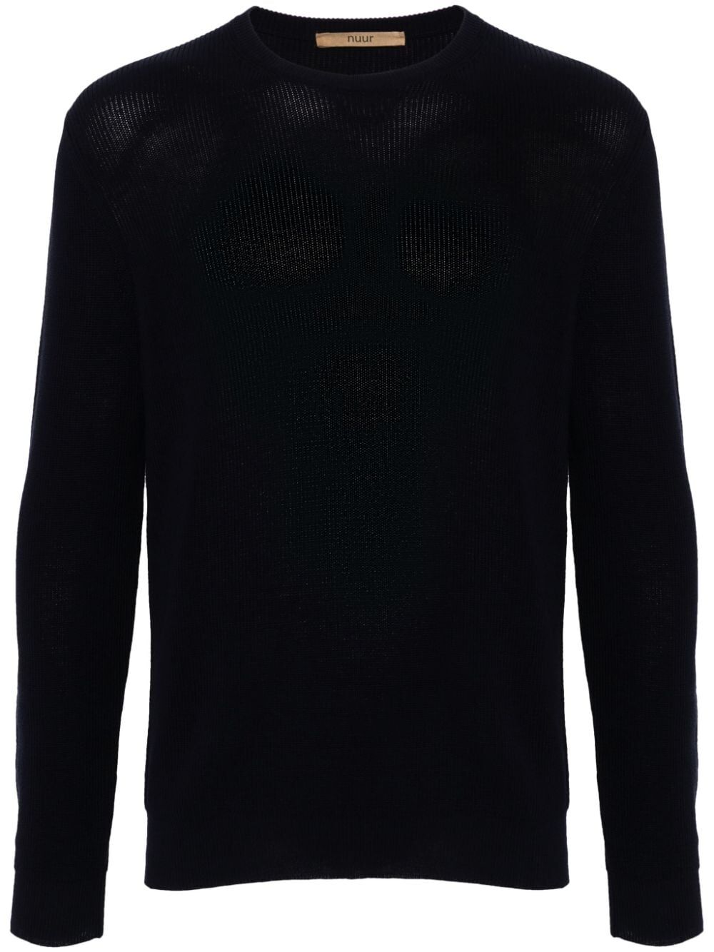 Long Sleeves Crew Neck Ribbed Sweater