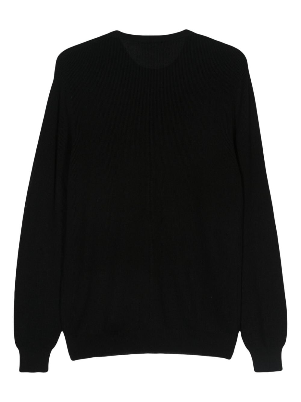 Long Sleeves Crew Neck Ribbed Sweater