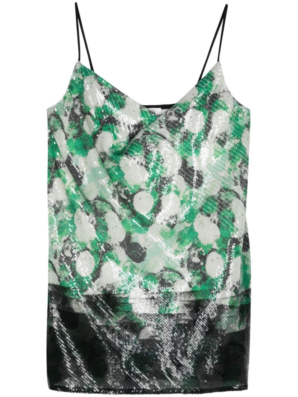 Printed Top With Paillettes