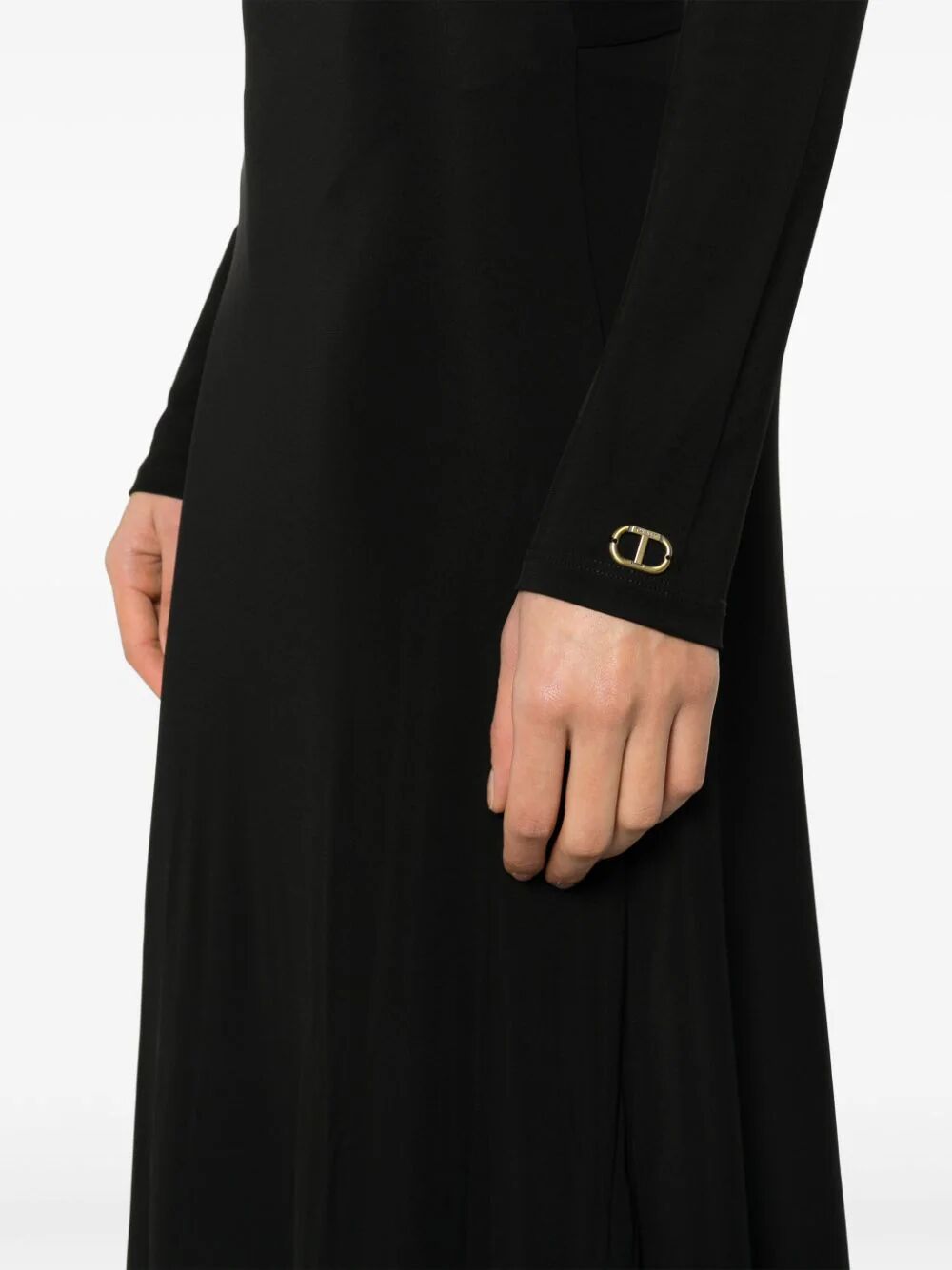 Long Sleeves Crew Neck Long Dress