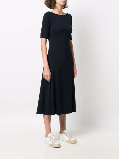 Munzie Elbow Sleeves Midi Dress