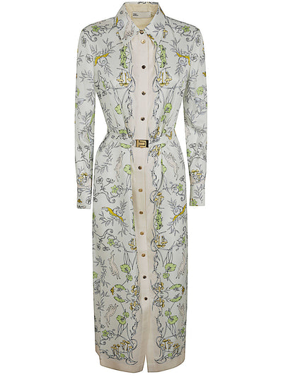 Printed Silk Twill Shirtdress