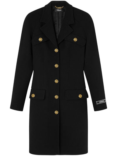 Coat In Double Wool Crepe Stretch