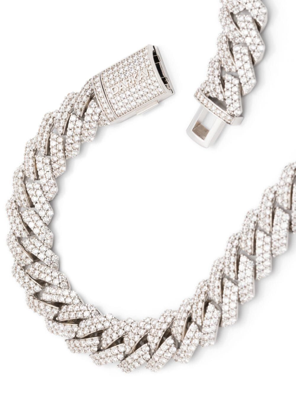 White Prong Pave Necklace