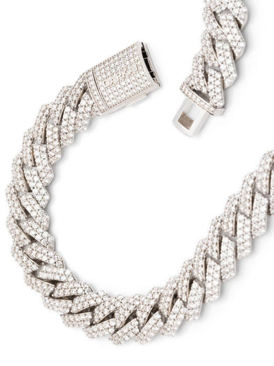 White Prong Pave Necklace