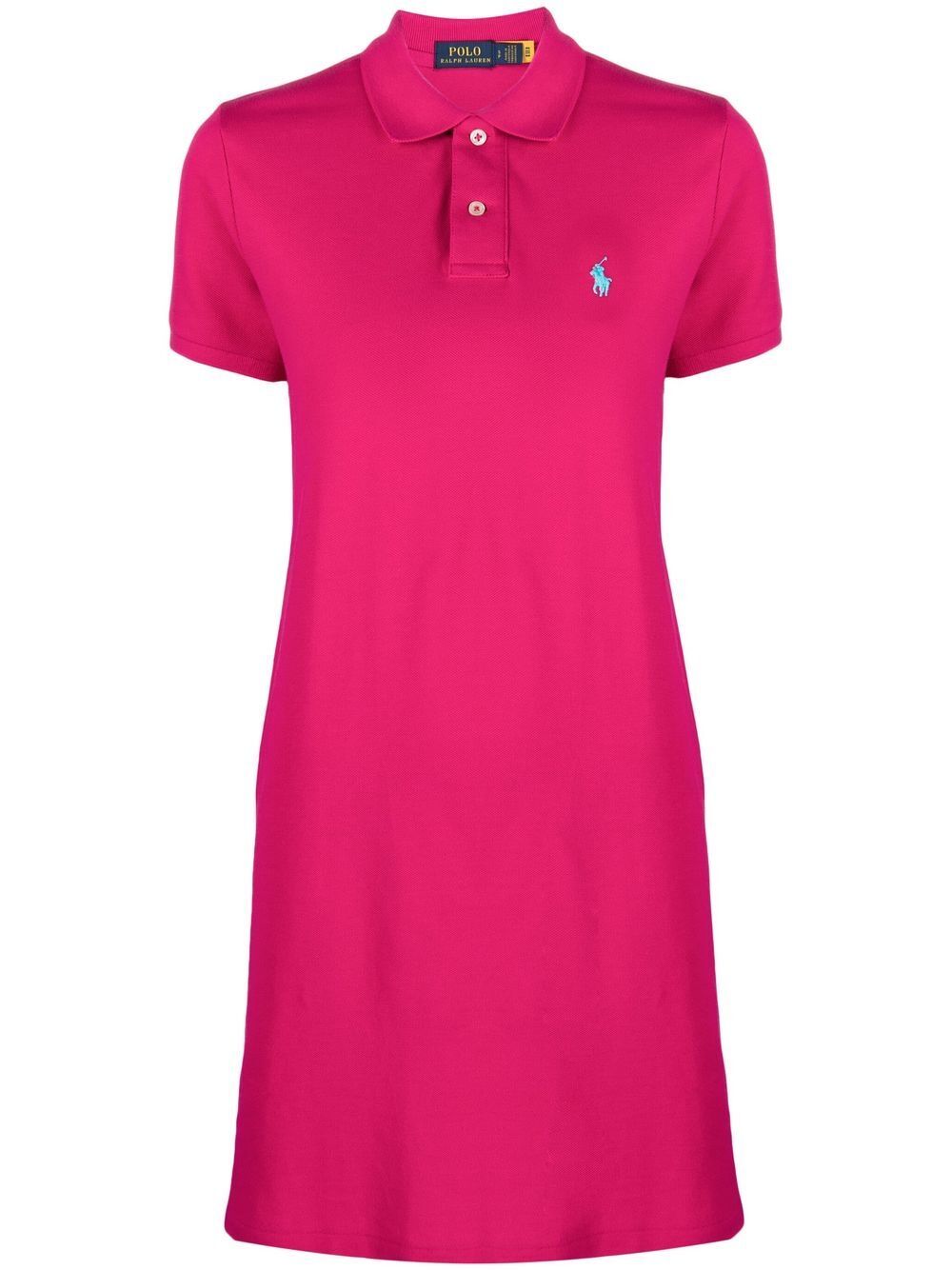 Short Sleeves Polo Neck Dress