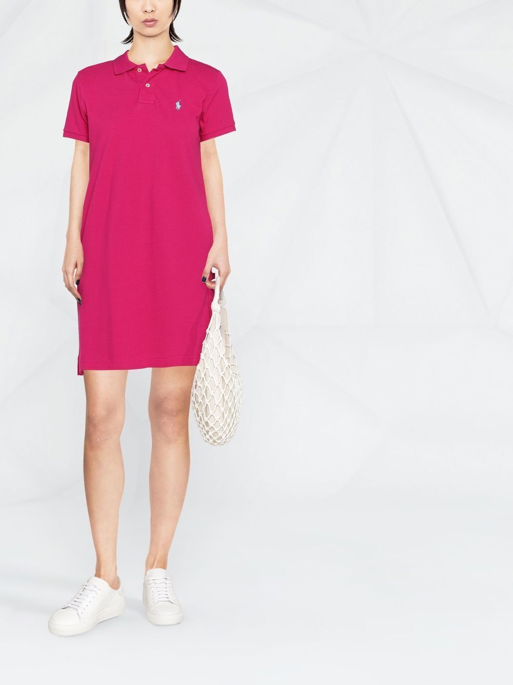 Short Sleeves Polo Neck Dress