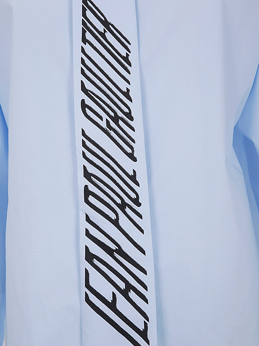 Cotton Popeline Shirt With Printed Tie