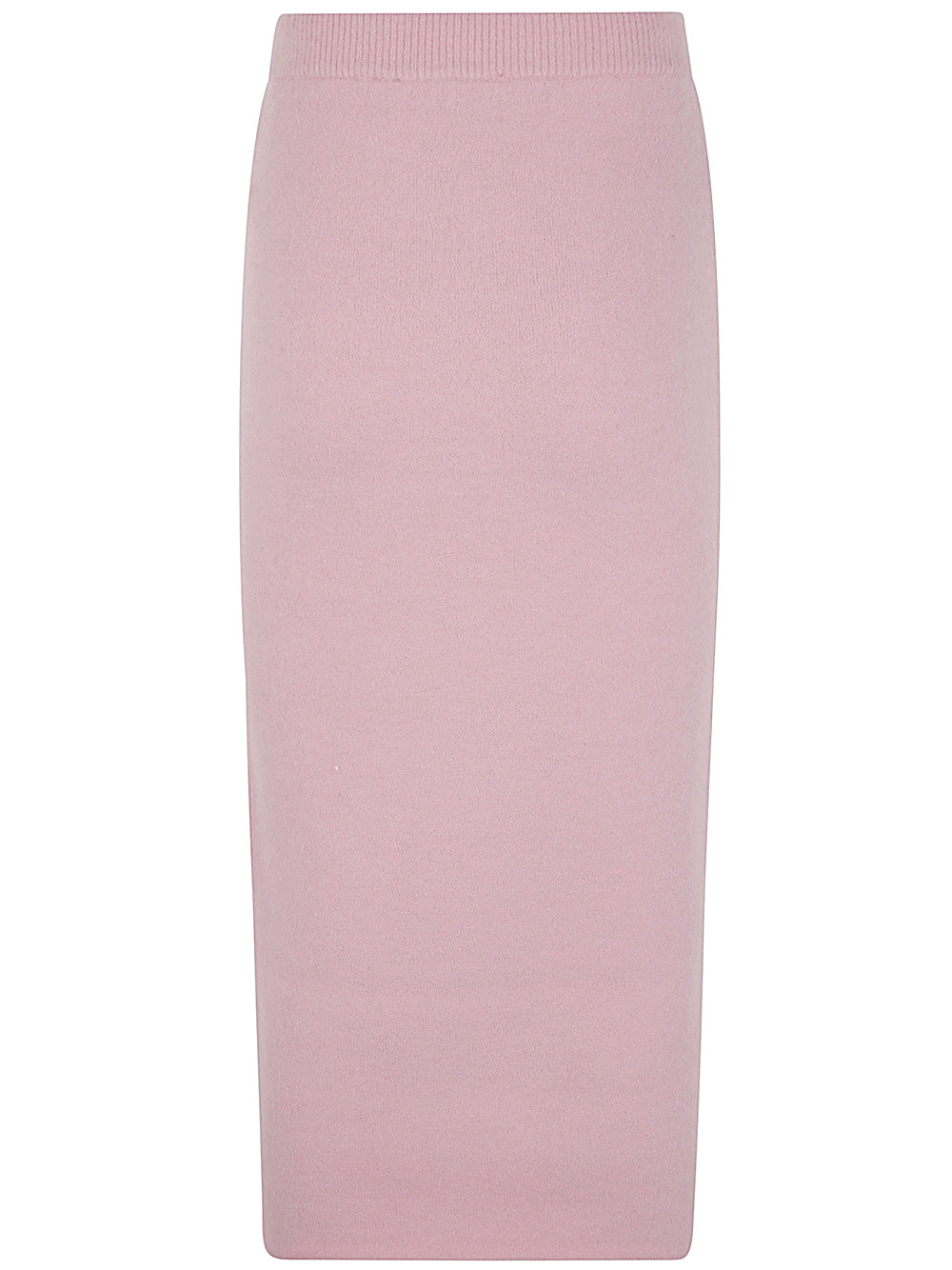 Pink Embellished Knit Midi Skirt
